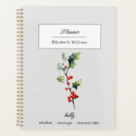 AGENDA FLOR DE NASCIMENTO HOLLY EM DEZEMBRO PERSONALIZADO