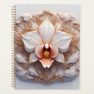 Agenda Flor Elegante em Fundo Ornamentado