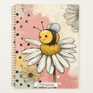 Agenda Flor Fantasiosa e Abelha – Floral Aconchegante (1)