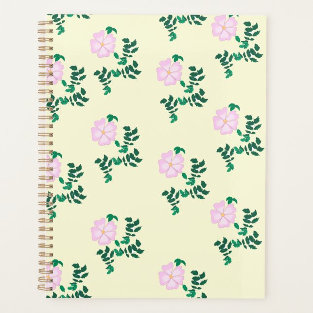 Agenda Flor Rosa selvagem (Frente)