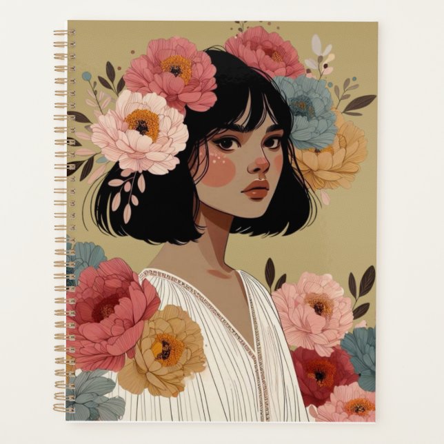 Agenda Flora Mystica – Élégance et poésie florale (Frente)