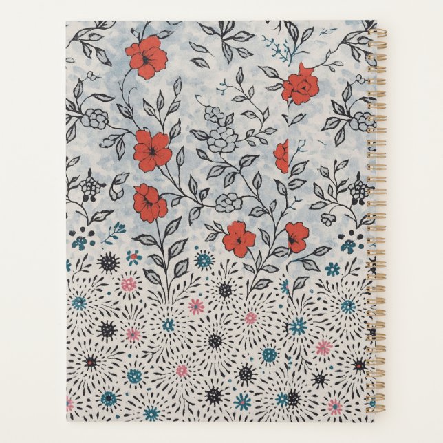 Agenda florais artístico  (Verso)