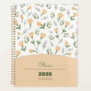 Agenda Floral Amarelo escandinavo