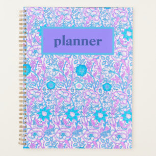 Agenda Floral Azul e Púrpura