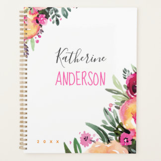Agenda Floral Brilhante Pintado