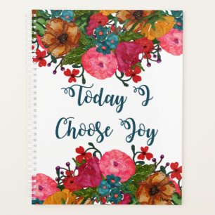 Agenda Floral de Aquarela Inspiração Escolher Joy
