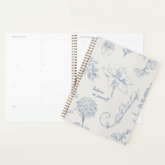 Agenda Floral Digital Notebook – “Believe in Yourself”