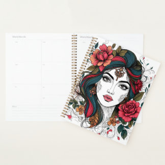 Agenda Floral Face – Boho Beauty Planner