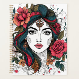 Agenda Floral Face – Boho Beauty Planner