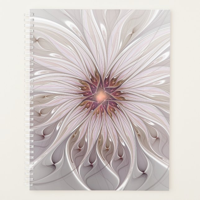 Agenda Floral Fantasy, Abstrato Moderna Flor Pastel (Frente)