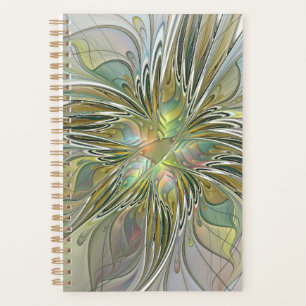 Agenda Floral Fantasy Moderna Arte Fractal Flor Com Doura