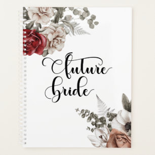 Agenda Floral Future Bride Rosas vermelhas Moderno Casame