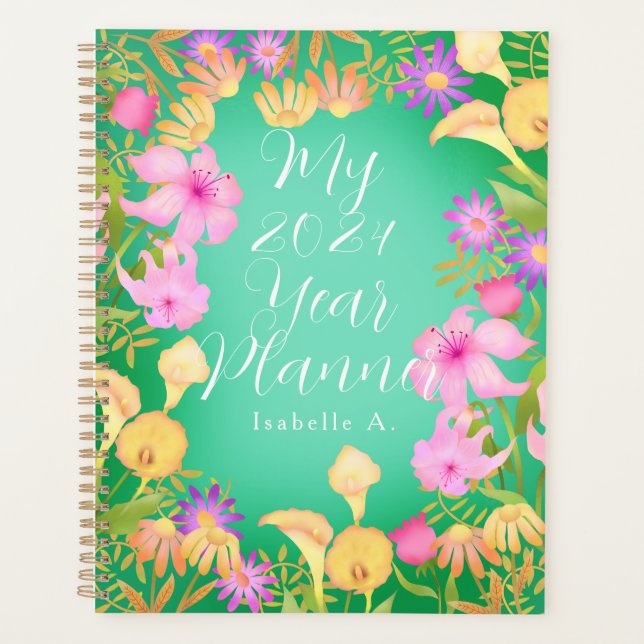 Agenda Floral Garden Green (Frente)