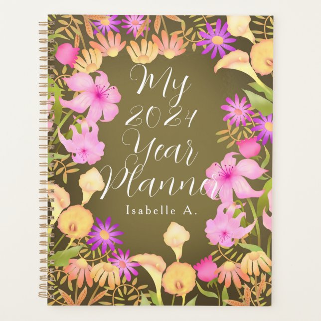 Agenda Floral Garden Olive (Frente)