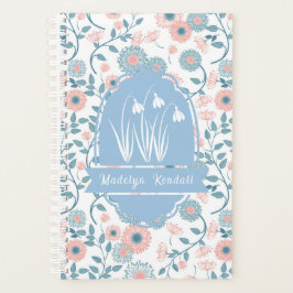 Agenda Floral Laurentiana Suave Nome Personalizado