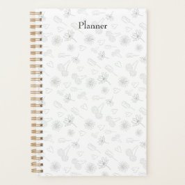 Agenda Floral Outline Planner