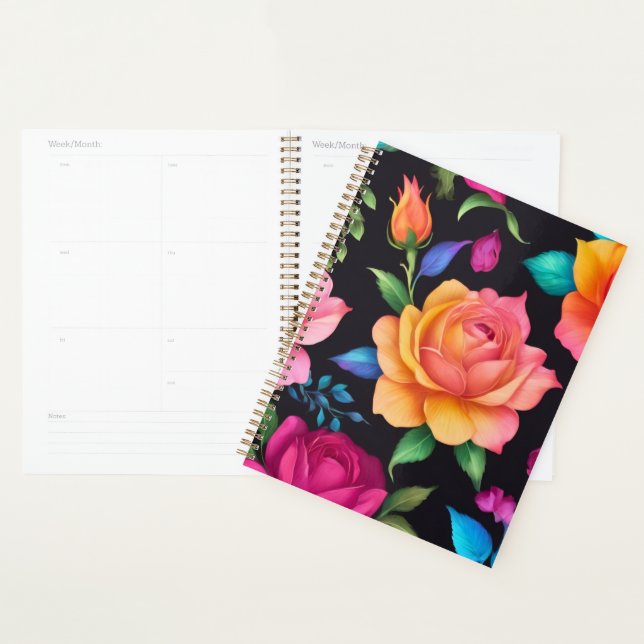 Agenda Floral Patern Rosa (Exibição)