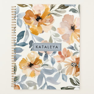 Agenda Floral Personalizado Outono Suave