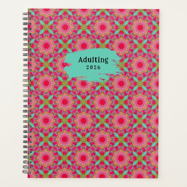 Agenda Floral Rosa Bonito  (Frente)