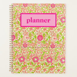 Agenda Floral rosa e verde