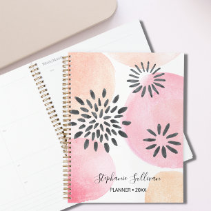Agenda Floral Rosa Personalizado 