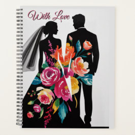 Agenda Floral Silhouette | Modern Bride & Groom Art