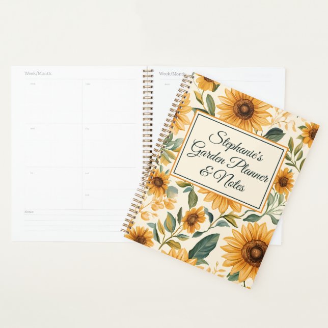 Agenda Floral Sunflower Amarelo (Exibição)