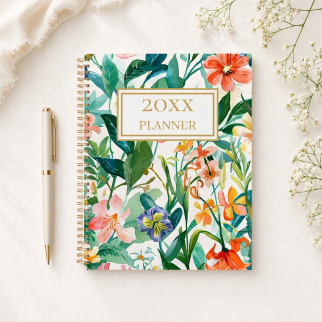 Agenda Floral Tropical Personalizado (Criador carregado)