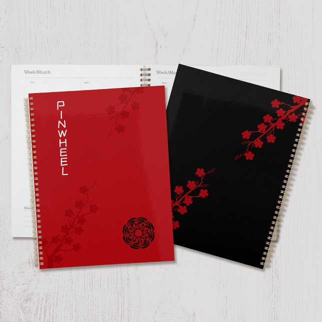 Agenda Floral Vermelho Negrito (Criador carregado)