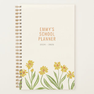 Agenda Flores Amarelas Bonito Ilustradas