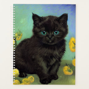 Agenda Flores Amarelas de Gogh Pretas para Gogh