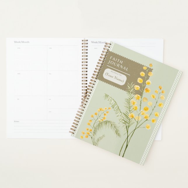 Agenda Flores Amarelas do Diário de Fé Cristão Planner (Exibição)