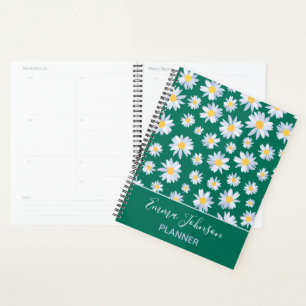 Agenda Flores Brancas Clássicas Flores Botânicas design