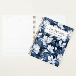 Agenda Flores Brancas da Magnolia, Fundo Azul