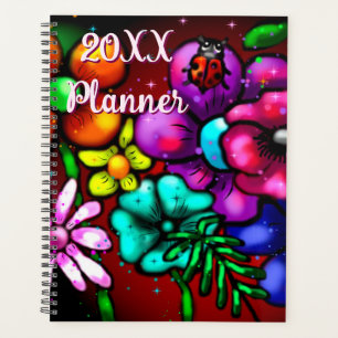 Agenda Flores De Arte De Grafite Floral Whimsical