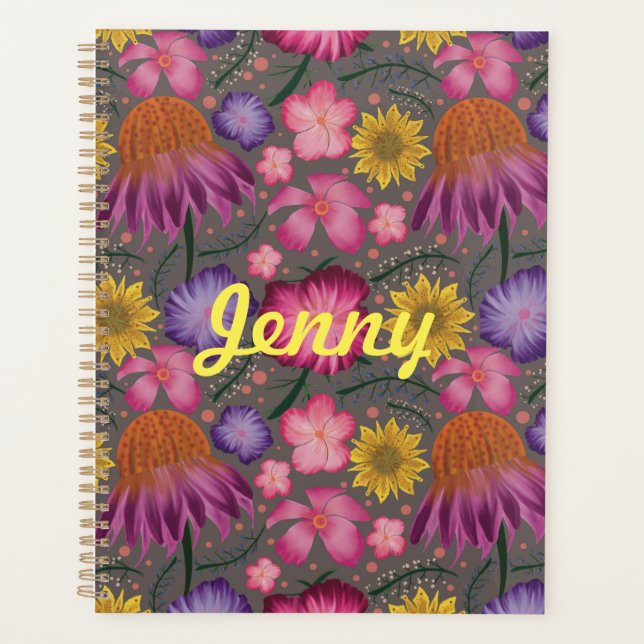 Agenda Flores de Cinza Selvagem Personalizadas (Frente)