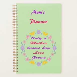 Agenda Flores de dia de as mães e Borboletas Personalizad