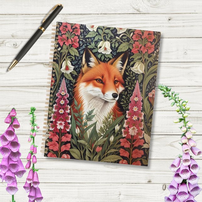 Agenda Flores de Fox e Foxglove William Morris Inspirado (Criador carregado)