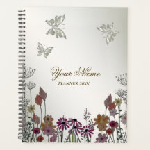 Flores de Jardim Coloridas Borboletas Natureza Rús