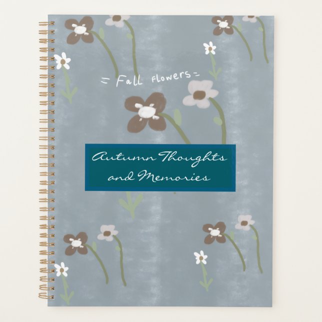 Agenda Flores de Outono Caderno de Aquarela de Outono (Frente)