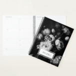 Agenda Flores de pintura coloridas a preto e branco<br><div class="desc">Flores pintadas a negros e brancas</div>