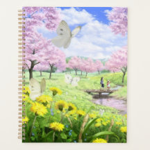 Flores de primavera e Borboletas