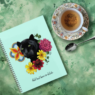 Agenda Flores de Retrato Jaguar Pretas