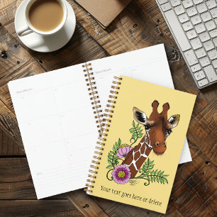 Agenda Flores de Retratos Amarelos Giraffe