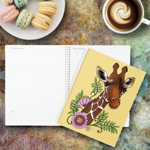 Agenda Flores de Retratos Amarelos Giraffe