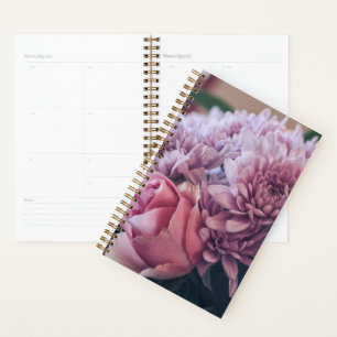 Agenda Flores de Rosa púrpura, cor-de-rosa, de Pastel
