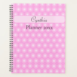 Agenda Flores de Starburst brancas a rosa