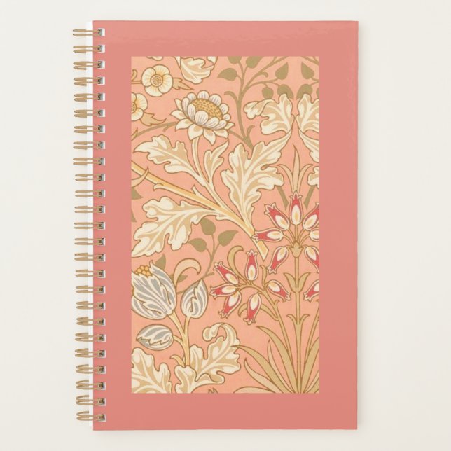 Agenda Flores Decorativas Rosa Pastel (Frente)