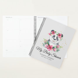 Agenda Flores do Chá de fraldas do Urso Boho Panda