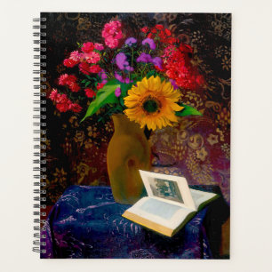Agenda Flores em Vase com girassol por Felix Vallotton